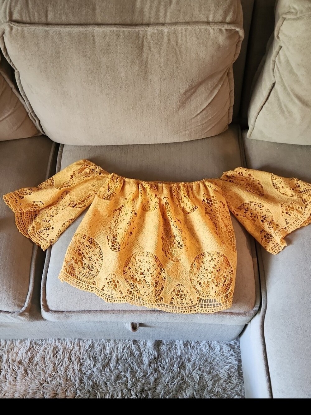 Sunshine Yellow Off The Shoulder Blouse